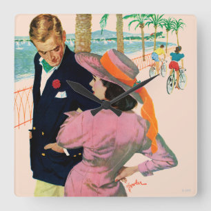 Horloge Carrée Le Stategy de l'amour