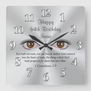 Horloge Carrée Le vers personnalisable de bible synchronise