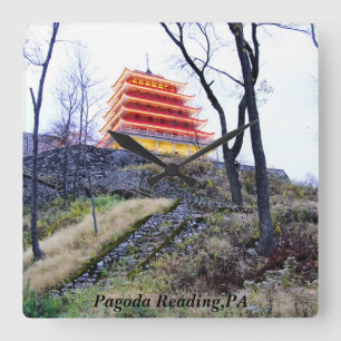 Horloge Carrée Lecture de pagoda, PA