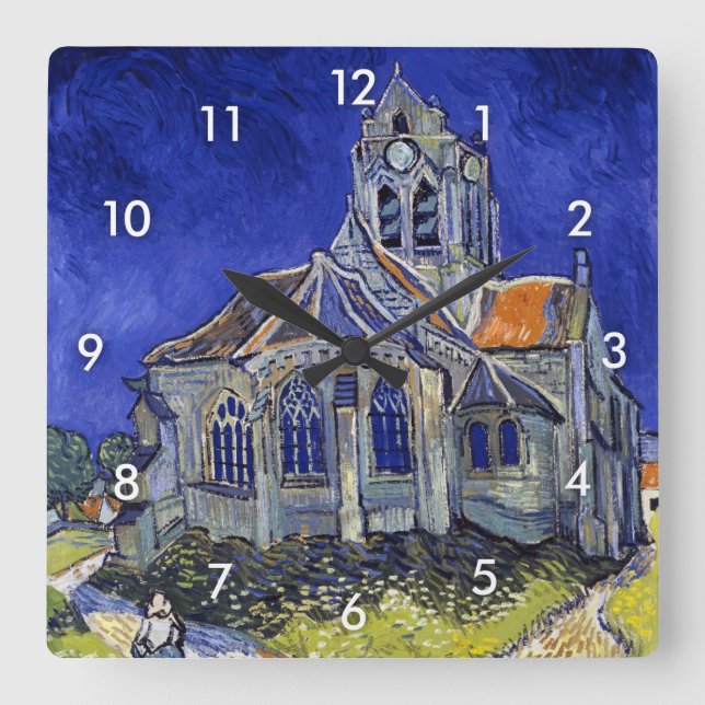 Horloge Carrée L'église d'Auvers, Van Gogh (Recto)