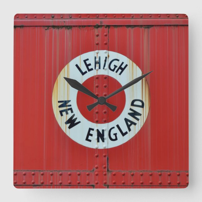 Horloge Carrée Lehigh & New England Railroad 583 Boxcar Caboose (Recto)