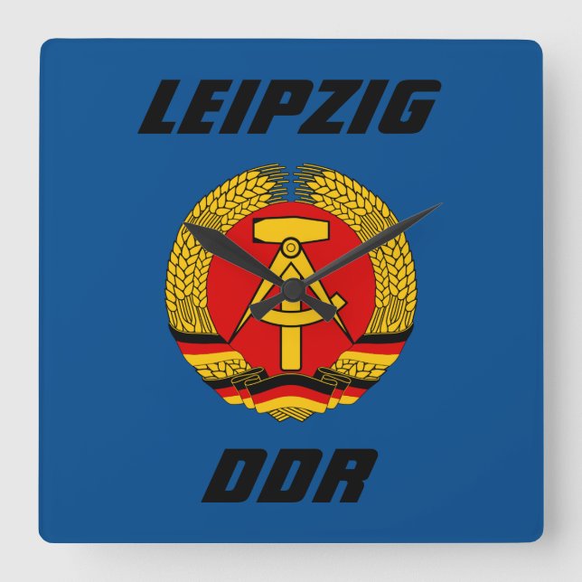 Horloge Carrée Leipzig, DDR - Allemagne de l'Est (Recto)