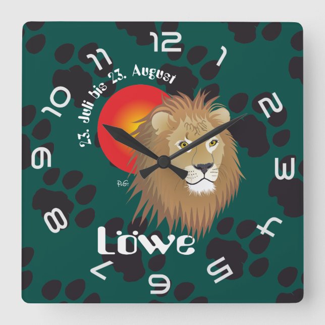 Horloge Carrée Leone 23 luglio al 22 agosto Orologio (Recto)