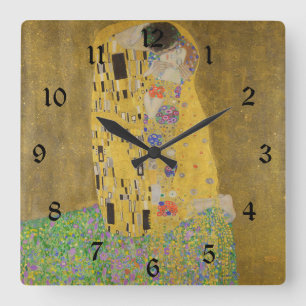 Horloge Carrée Les Amants embrassés de Gustav Klimt