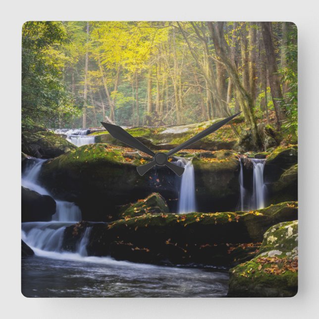 Horloge Carrée Les cascades | Parc national de Great Smoky Mounta (Recto)