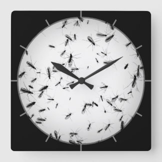 Horloge Carrée Les moustiques