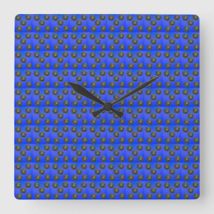 Horloge Carrée Les patters de Blue Lawn Bowl,
