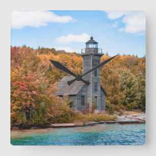 Horloge Carrée Les phares   Grand Island East Channel Light