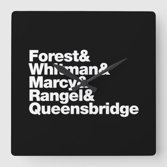 Horloge Carrée Les projets (Recto)