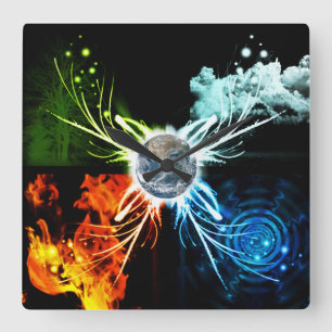 Horloge Carrée Les Quatre