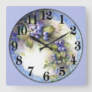 Horloge Carrée Les raisins sur une vigne