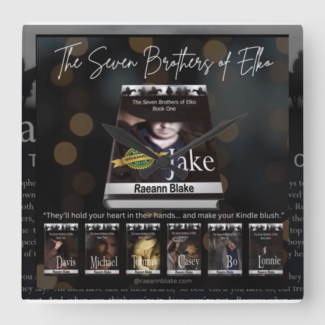 Horloge Carrée Les sept frères de l'horloge murale d'Elko (Recto)