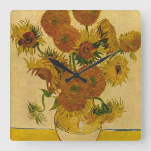 Horloge Carrée Les tournesols de Vincent van Gogh, 1878