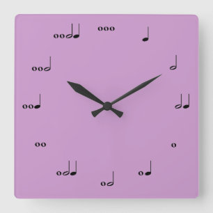 Horloge Carrée L'horloge de note de musique originale