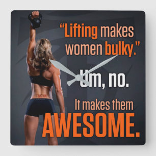 Horloge Carrée Lifting rend les femmes géniales - Gym Inspiration