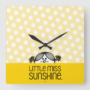 Horloge Carrée Little Miss Sunshine Peeking