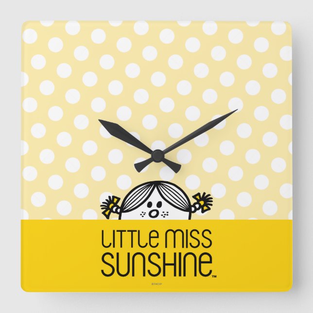 Horloge Carrée Little Miss Sunshine Peeking (Recto)