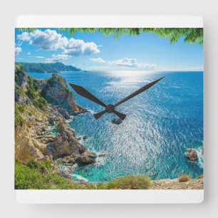 Horloge Carrée Littoral   Palaiokastritsa, Corfou, Grèce