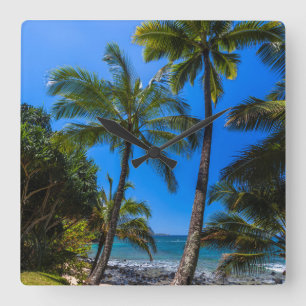Horloge Carrée Littoral tropical 2