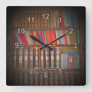 Horloge Carrée Livres