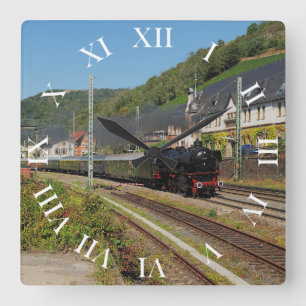 Horloge Carrée Locomotive à vapeur à Lorch