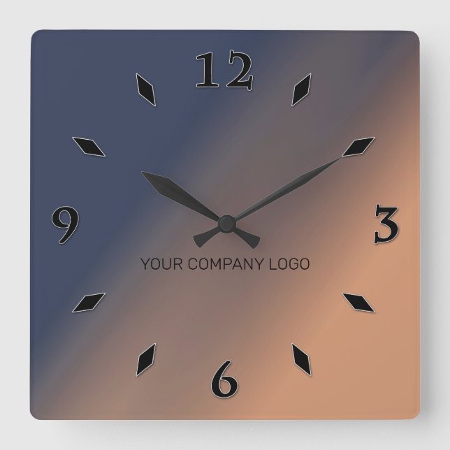 Horloge Carrée LOGO DE VOTRE ENTREPRISE, personnalisé, ajouter vo (Recto)