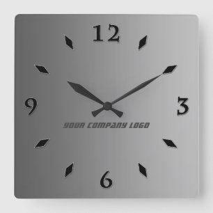 Horloge Carrée LOGO DE YOUR COMPANY, personalized,add your text