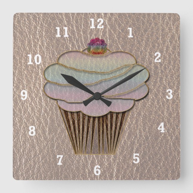 Horloge Carrée Loi de Leather (Recto)