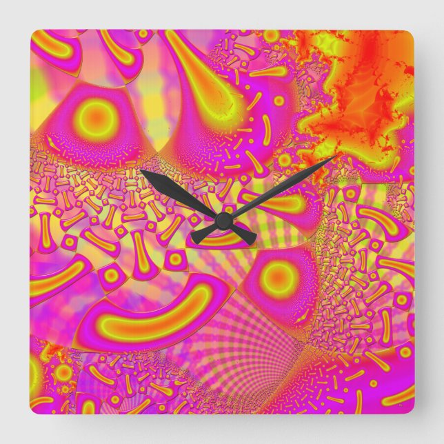 Horloge Carrée LollyPoP 3D (Recto)