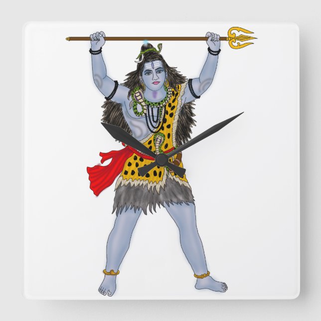 Horloge Carrée Lord Shiva Clock (Recto)