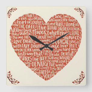 HORLOGE CARRÉE LOVE