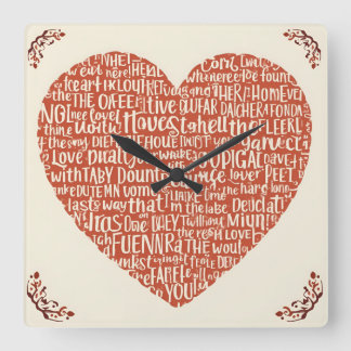 HORLOGE CARRÉE LOVE