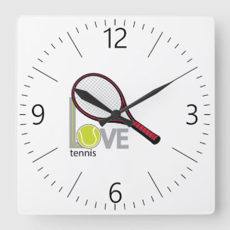 Horloge Carrée Love tennis