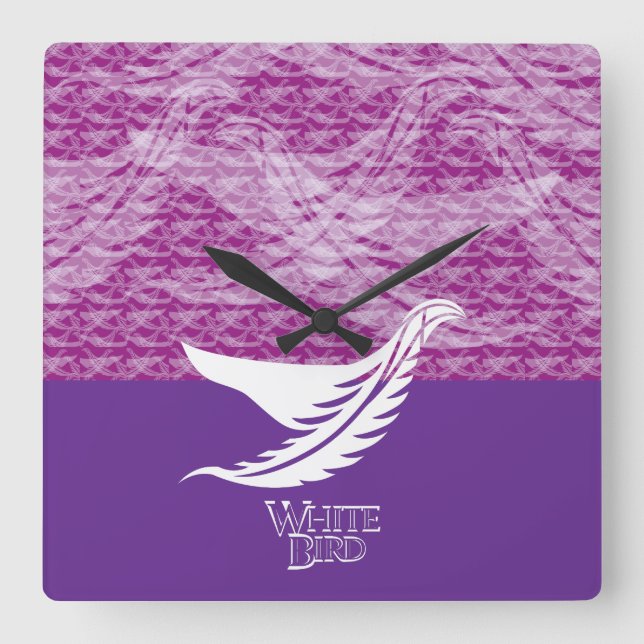 HORLOGE CARRÉE LOVE WHITE BIRD BY MASANSER (Recto)