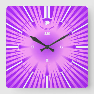 Horloge Carrée Lumière éternelle