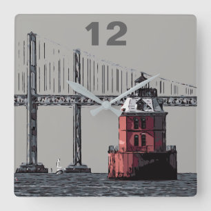 HORLOGE CARRÉE LUMIÈRE POINT SANDY