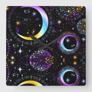 Horloge Carrée Lunaire