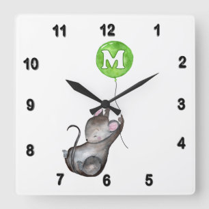 Horloge Carrée M est pour MOUSE