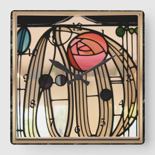 Horloge Carrée Mackintosh - Fenêtre En Verre Tiré, Maison De La C (Recto)