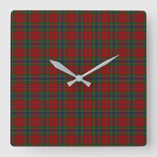 Horloge Carrée Maclean Tartan Scottish Modern MacLean de Duart (Recto)