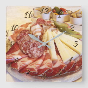 Horloge Carrée Magasin de saucisse