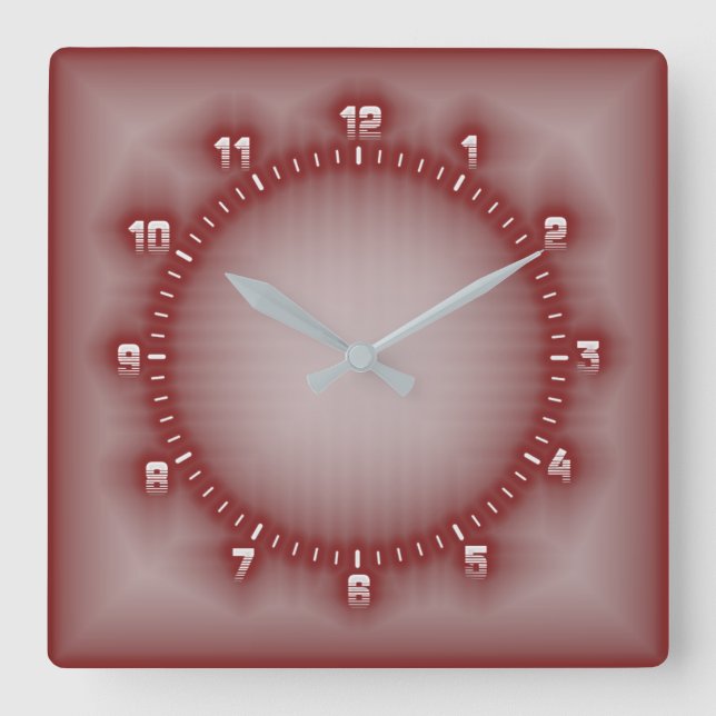 Horloge Carrée magie rouge (Recto)