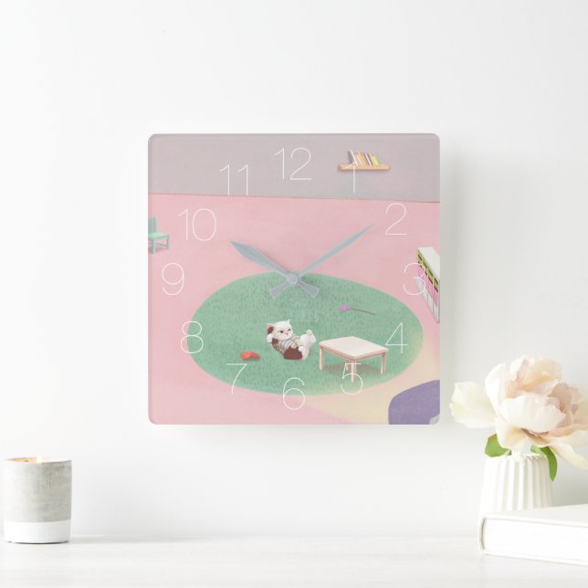 Horloge Carrée Maison seule (Maison)