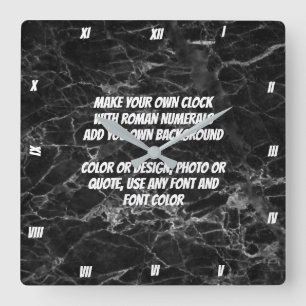 HORLOGE CARRÉE MAKE YOUR OWN CLOCK