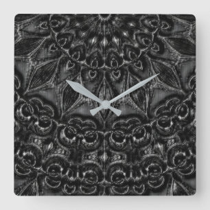 Horloge Carrée Mandala