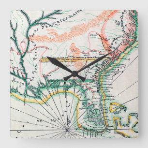 Horloge Carrée Map: North America, 1742