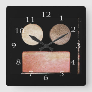 Horloge Carrée Maquillage Palette-Face par Shirley Taylor