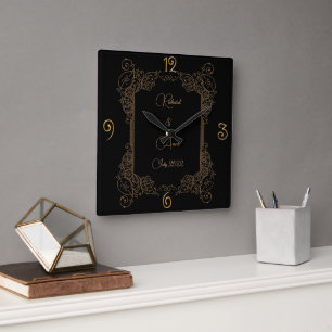 Horloge Carrée Mariage vintage Romantique Steampunk Fairytale