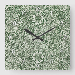 Horloge Carrée Marigold, William Morris