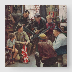 Horloge Carrée Marine de retours au pays